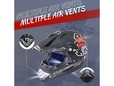 Adult Motocross Dirt Bike Helmet with Goggle